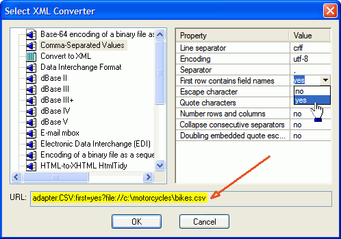 Custom URI resolver provides XML conversion