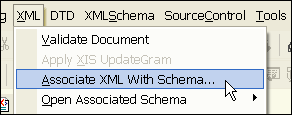 Associate XML document with DTD