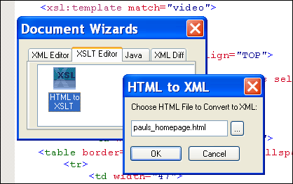 Convert Existing HTML pages to XML