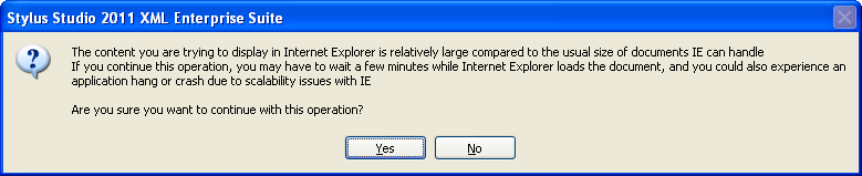 Too Large For Internet Explorer Warning