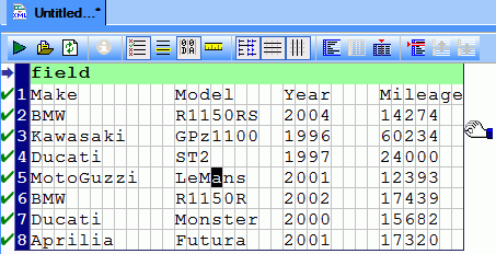 Fixed width file after setting record size