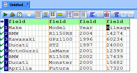 Field widths all set