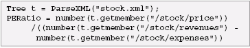 Performing calculations using XML data and the Document Object Model