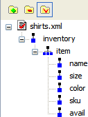 XML Report source tree pane