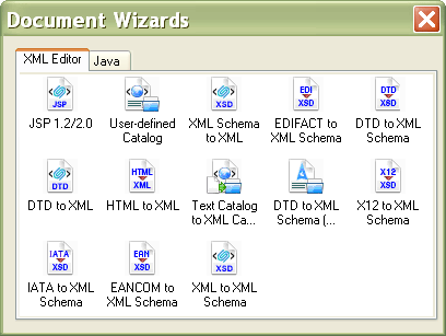 XML Document Wizards