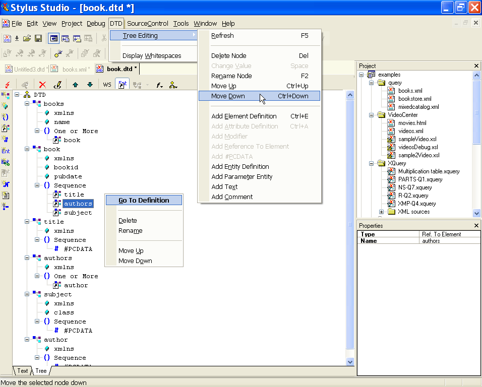 Document Type Definition Editor