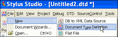 Create a new Document Type Definition (DTD)