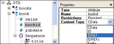 XML Attribute Properties: Type, Name, Restrictions and Content Type