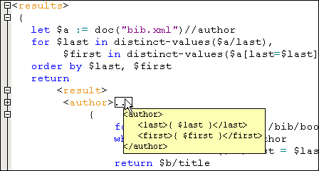 Folding XQuery Code