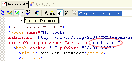 Use the generated XML Schema to validate your XML documents
