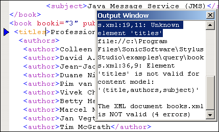 Real-Time Syntax Checking & DTD Validation Error Reporting