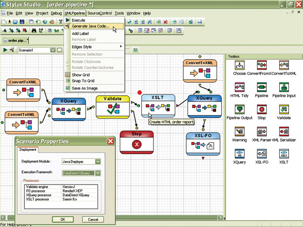 XML Pipeline Editor