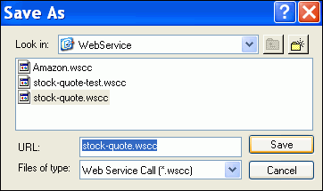 Saving a Web Service Call as an XML Data Source