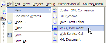 Launching the WSDL Editor