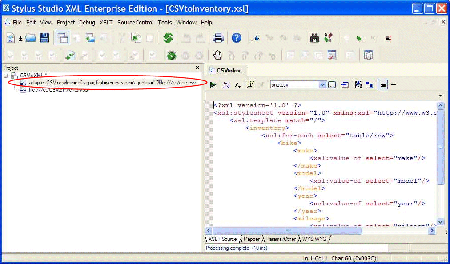 Browsing XML Converters in Stylus Studio®