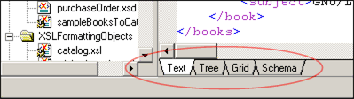 Easily Switch Between Synchronized XML Editing Views. Click to enlarge