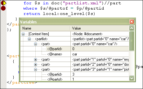 Watch XQuery Variables and Expressions