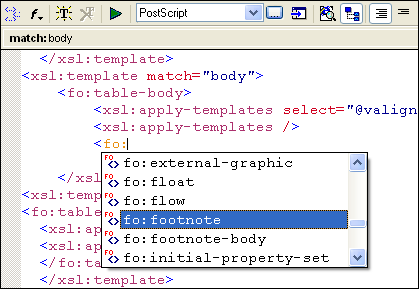 Edit XSL:FO stylesheets with Stylus Studio's XSL:FO Editor