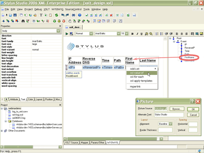 Use Stylus Studio®'s XSLT WYSIWYG Designer to create XSLT without writing any code