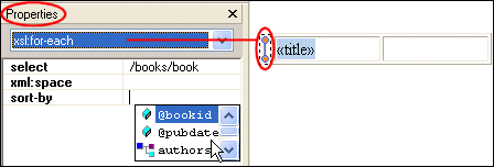 Stylus Studio® lets you edit XSLT properties graphically