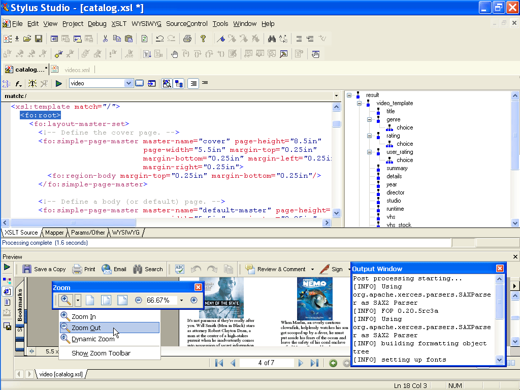 XSL:FO Editor